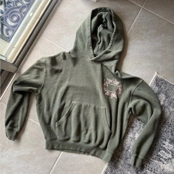 BOYS LIE Green Up In Smoke Racer Hoodie - Picture 2 of 5